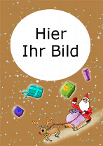 Weihnachtsfotokarte mit Rentier, braun, A4 hoch